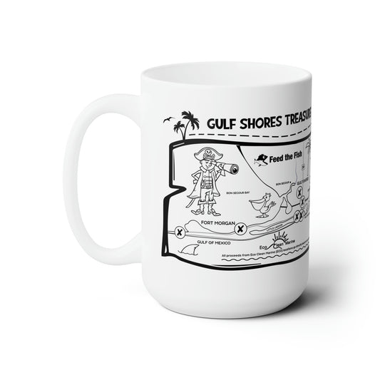 Gulf Shores Treasure Map Mug 15oz