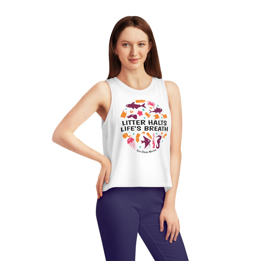 Litter Halts Life's Breath Cropped Tank Top