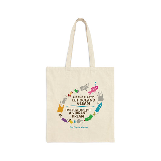 Rid the Plastic Let Oceans Gleam Tote Bag