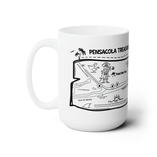 Pensacola Treasure Map Mug 15oz