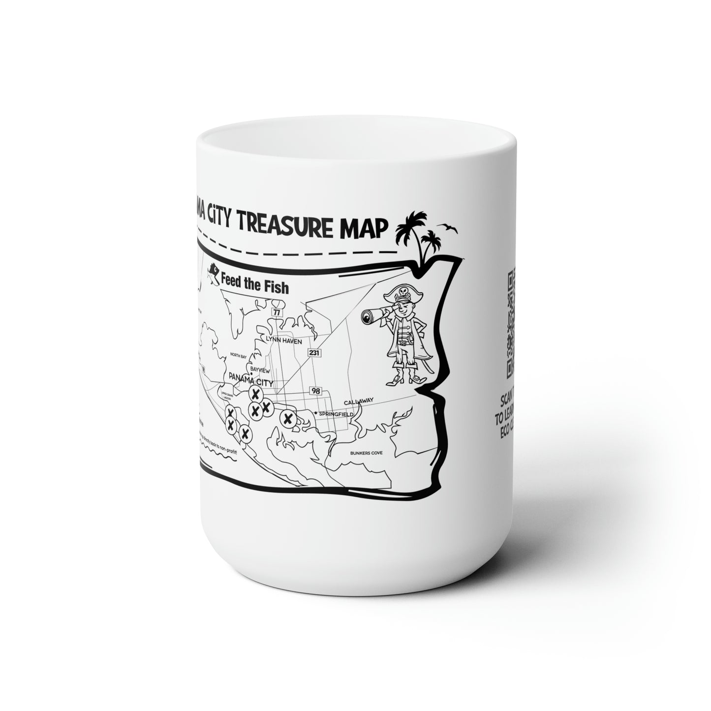 Panama City Treasure Map Mug 15oz