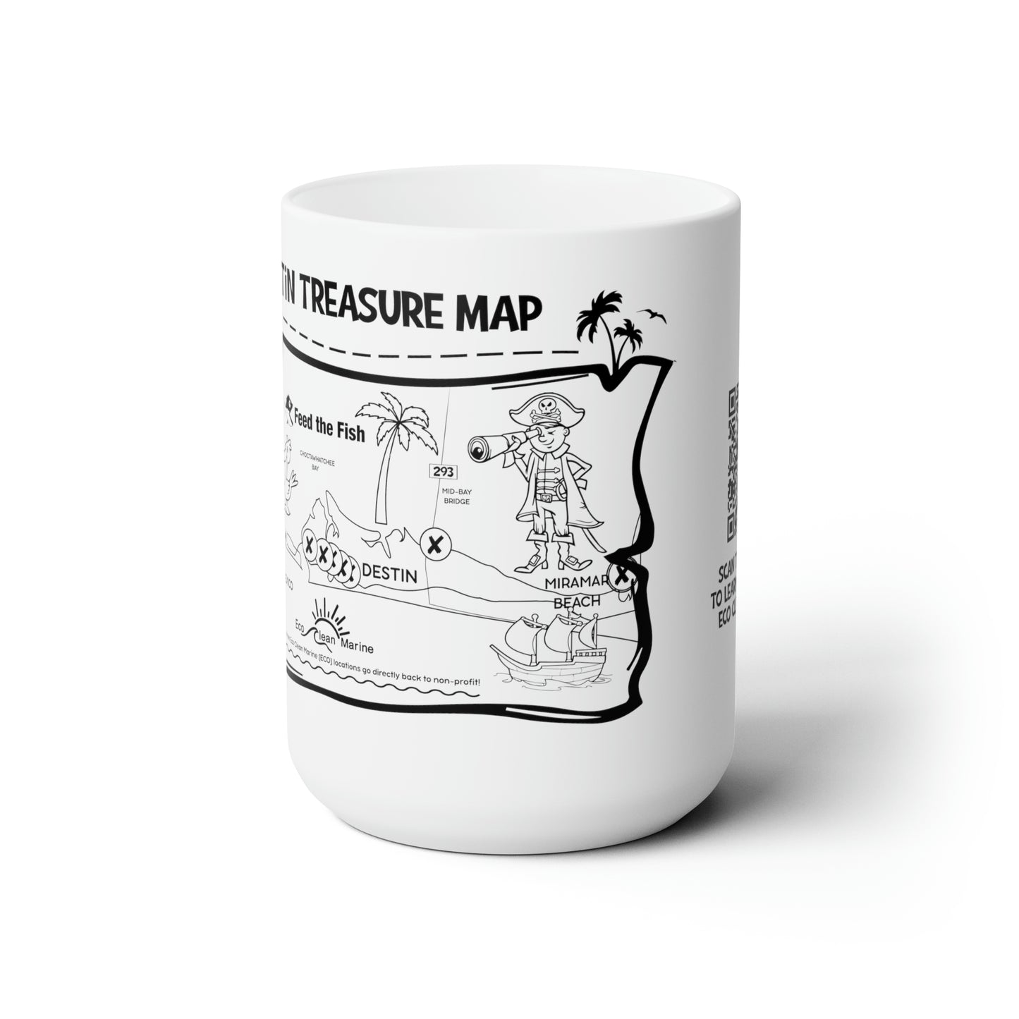 Destin Treasure Map Mug 15oz