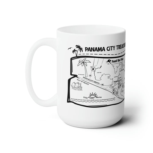 Panama City Treasure Map Mug 15oz