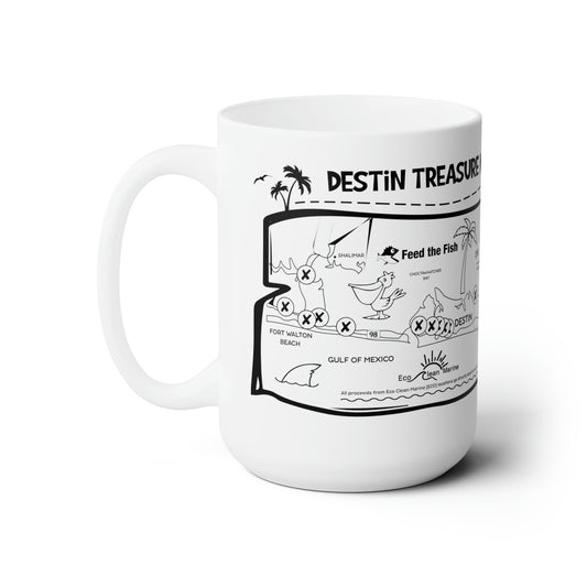 Destin Treasure Map Mug 15oz